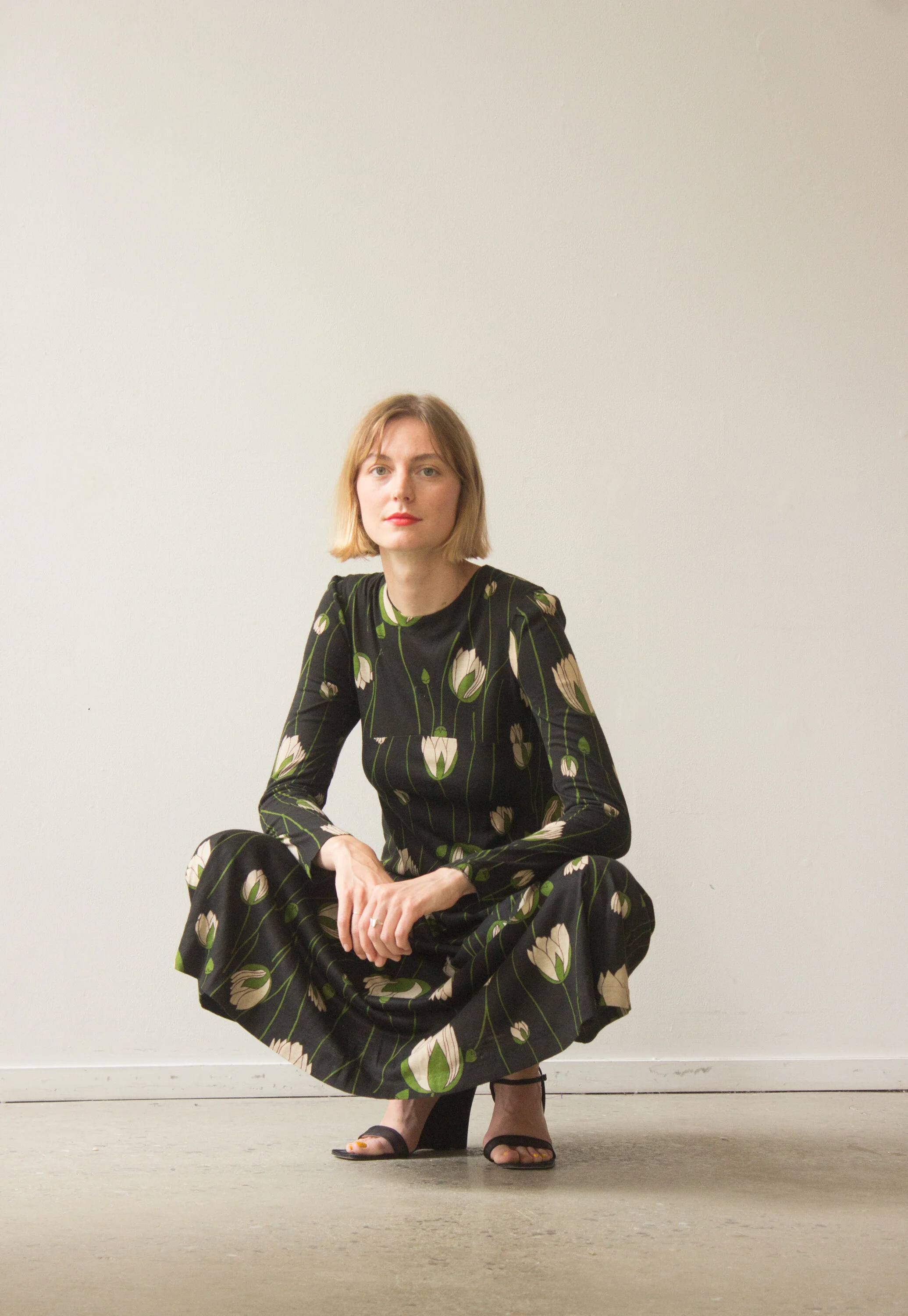 1970s Diane von Furstenberg Art Deco Trapeze Maxi Dress — Wayward